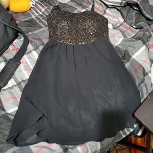 Sparkly top black dress